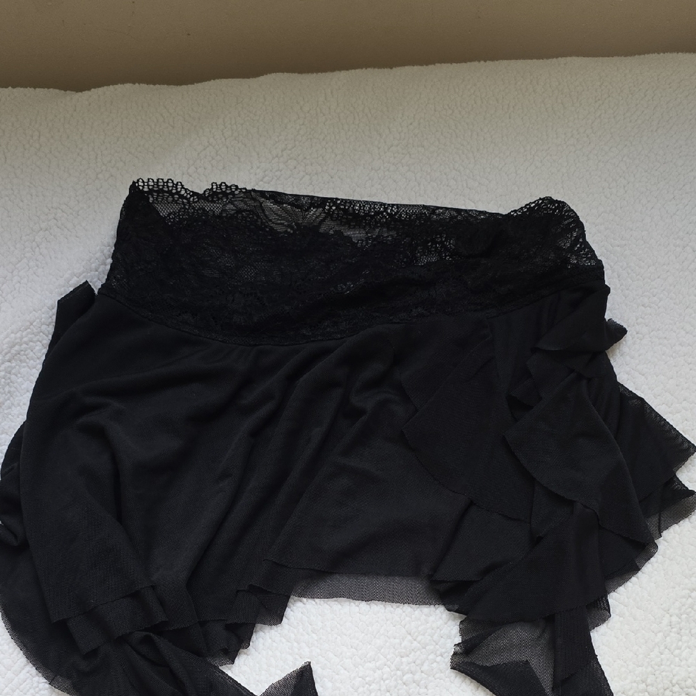 I.AM.GIA Black Skirt with Laced Detail
